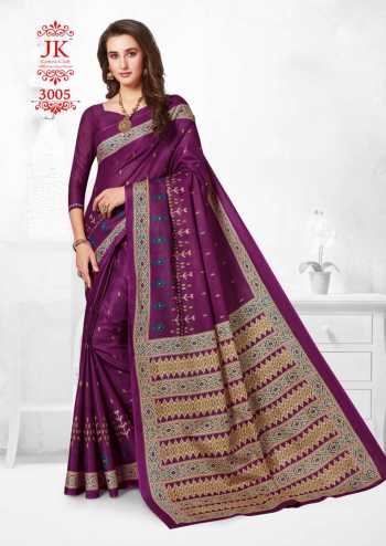 JK tulsi vol 3 Cotton Casual wear Saree catalog Wholesaler