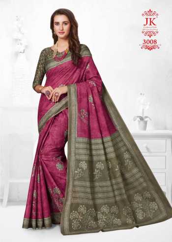 JK tulsi vol 3 Cotton Casual wear Saree catalog Wholesaler