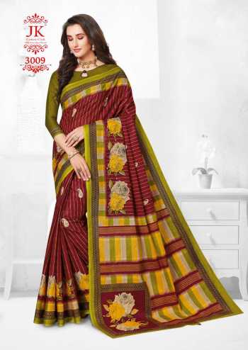 JK tulsi vol 3 Cotton Casual wear Saree catalog Wholesaler