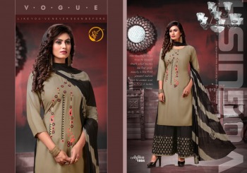 JLF Aafreen hand work Kurtis with palazzo and dupatta