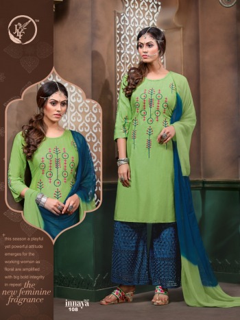 JLF Innaya vol 1 kurtis with palazzo and Dupatta