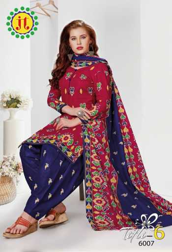 JT titli vol 6 Ikkat Cotton Print Dress Wholesale Price