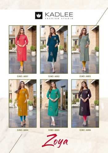 Kadlee Zoya Rayon Kurtis wholesaler