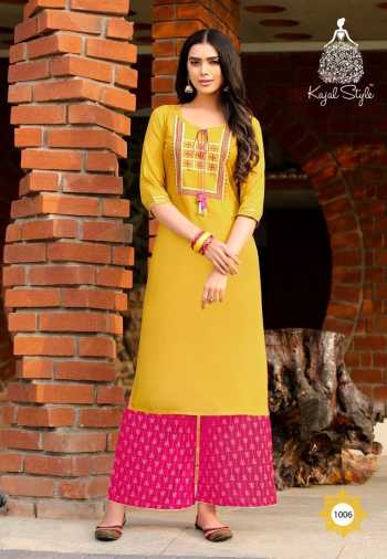 Kajal Style Fashion Diva vol 1 Rayon kurtis with Palazzo wholesaler