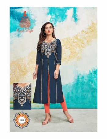 Kajal Style Fashion Saga vol 1 Musline Work kurtis wholesaler