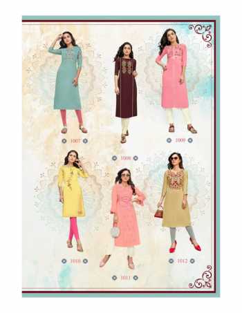 Kajal Style Fashion Saga vol 1 Musline Work kurtis wholesaler