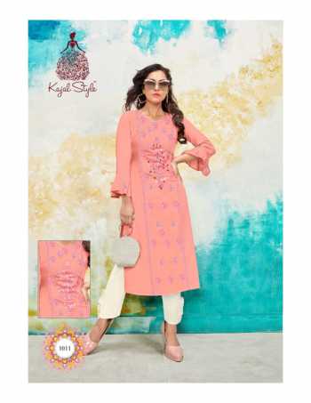 Kajal Style Fashion Saga vol 1 Musline Work kurtis wholesaler