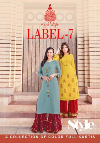 Kajal Style Label vol 7 Rayon Kurtis with Palazzo wholesaler