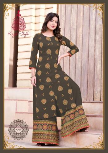 Kajal Style Label vol 7 Rayon Kurtis with Palazzo wholesaler