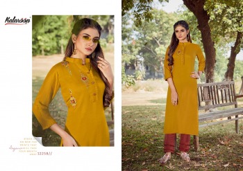 kalaroop Floriana Lining Silk kurtis with palazzo wholesaler