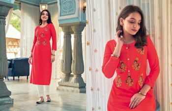 Kalaroop lilly vol 20 Rayon kurtis wholesaler