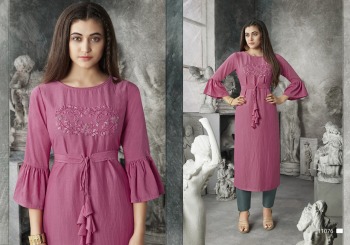 Kalaroop Octavia Lining Silk Hand work Kurtis wholesale