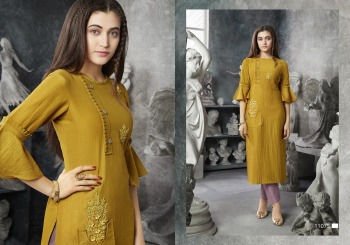 Kalaroop Octavia Lining Silk Hand work Kurtis wholesale