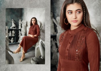 Kalaroop Octavia Lining Silk Hand work Kurtis wholesale