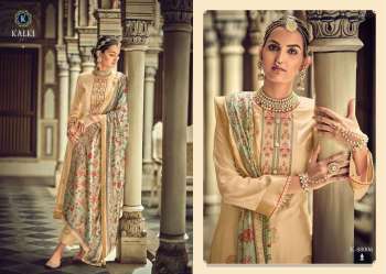 Kalki Hanya Muslin Jacquard Dress material