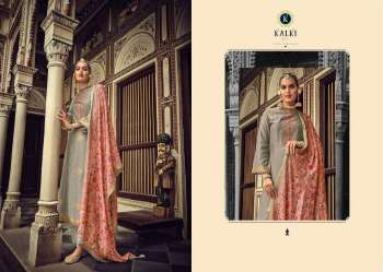 Kalki Hanya Muslin Jacquard Dress material