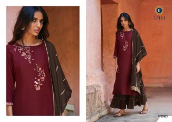 kalki Mirrow plus Musline Hand work Kurtis with Sharrara and Dupatta