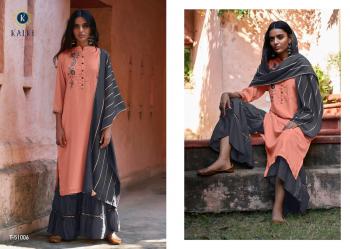 kalki Mirrow plus Musline Hand work Kurtis with Sharrara and Dupatta