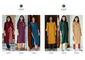 Kalki Sunheri vol 3 Musline Hand work Kurtis with palazzo wholesaler