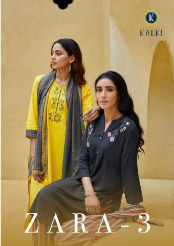 kalki Zara vol 3 Kurtis with palazzo and dupatta catalog