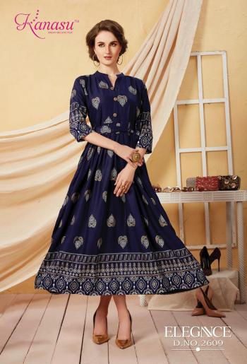 Kanasu Elegance Rayon Kurtis catalog Wholesaler