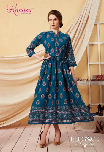 Kanasu Elegance Rayon Kurtis catalog Wholesaler