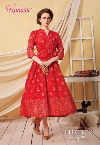 Kanasu Elegance Rayon Kurtis catalog Wholesaler