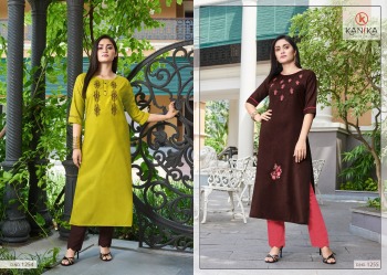 Kanika Aditi vol 7 Rubby Silk Embroidered Kurtis wholesaler