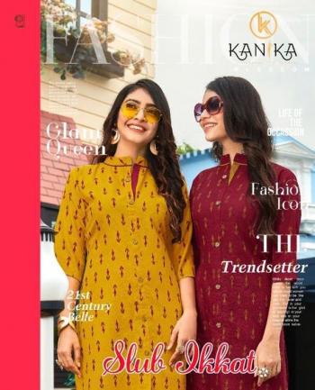 Kanika Slub Ikkat Kurtis wholesaler