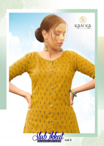 Kanika Slub Ikkat vol 2 Daily wear kurtis wholesaler