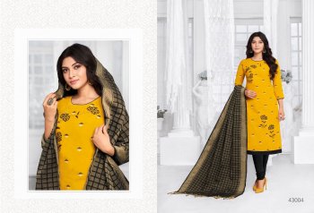 Kapil tex Apple vol 4 South Cotton Churidar dress material