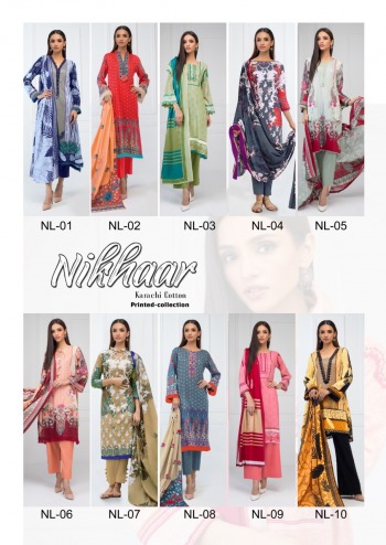 Karachi Cotton nikhar Luxury Cotton Pakistani Dress wholesaler