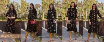 karika Black Beauty rayon Casual wear kurtis wholesaler