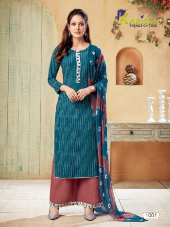 karissa paalav Kurtis with palazzo and Dupatta Wholesaler