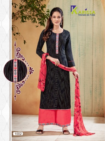 karissa paalav Kurtis with palazzo and Dupatta Wholesaler