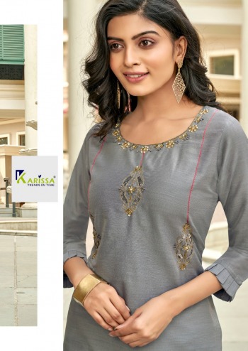 karissa Riwaaz Slub Silk kurtis wholesaler