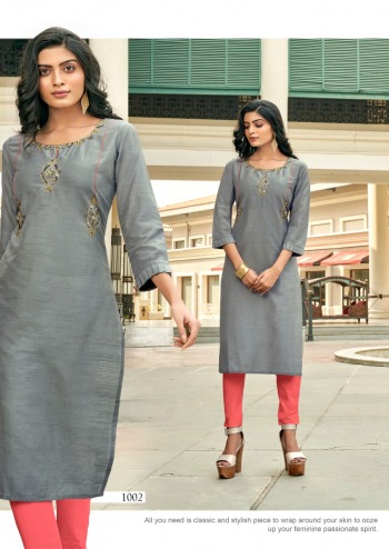 karissa Riwaaz Slub Silk kurtis wholesaler