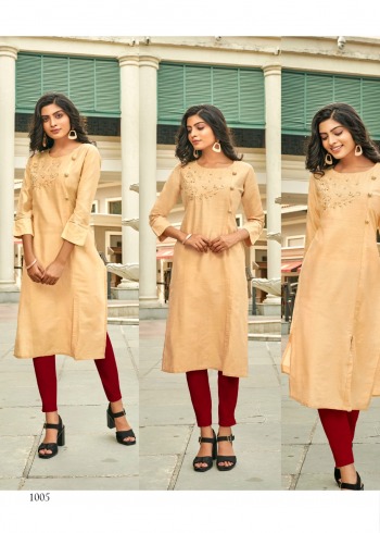 karissa Riwaaz Slub Silk kurtis wholesaler