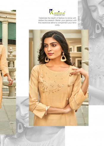 karissa Riwaaz Slub Silk kurtis wholesaler