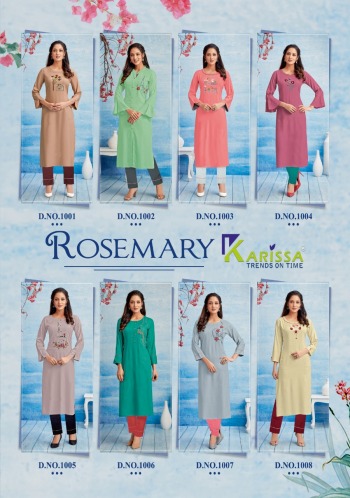 Karissa Rosemarry kurtis with pant catalog wholesaler