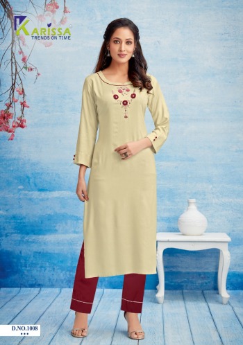 Karissa Rosemarry kurtis with pant catalog wholesaler