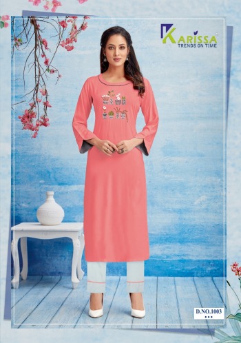 Karissa Rosemarry kurtis with pant catalog wholesaler