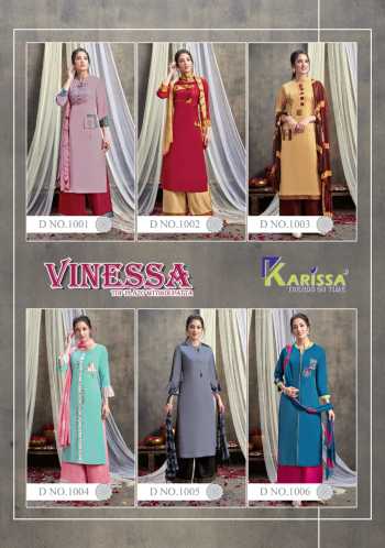 Karissa Vinessa Kurtis with palazzo and Dupatta wholesale PriceKarissa Vinessa Kurtis with palazzo and Dupatta wholesale Price