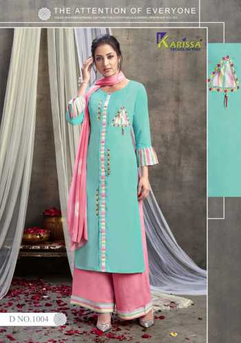 Karissa Vinessa Kurtis with palazzo and Dupatta wholesale PriceKarissa Vinessa Kurtis with palazzo and Dupatta wholesale Price