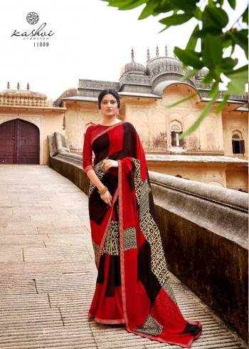 Kashvi Fiza Georgette Casual wear Saree wholesaler