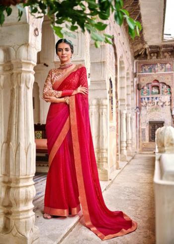 Kashvi Gulmohar georgette Gold Zari Party wear Saree wholesaler