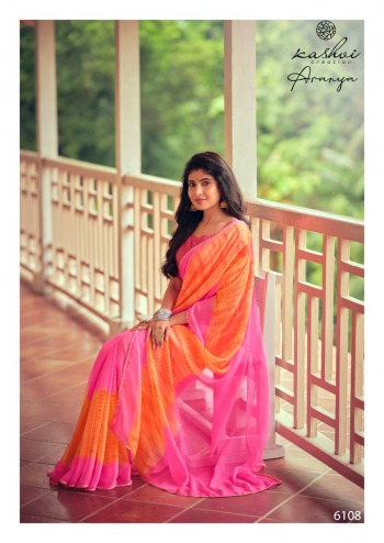 Kasvi Aranya Chiffon Saree buy wholesale Price