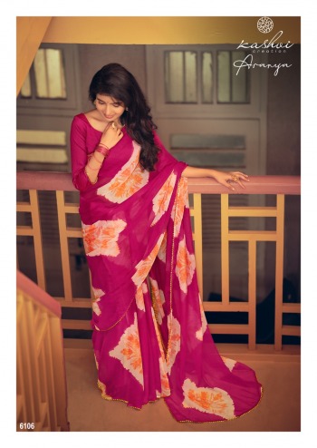 Kasvi Aranya Chiffon Saree buy wholesale Price