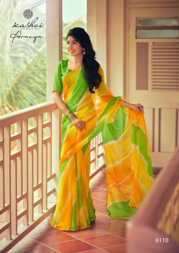 Kasvi Aranya Chiffon Saree buy wholesale Price