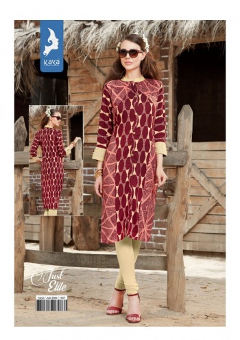 Kaya Just Elite Rayon kurtis catalog wholesaler